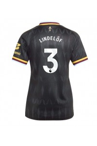 Aston Villa Victor Lindelof #3 Jalkapallovaatteet Naisten Vieraspaita 2026-27 Lyhythihainen